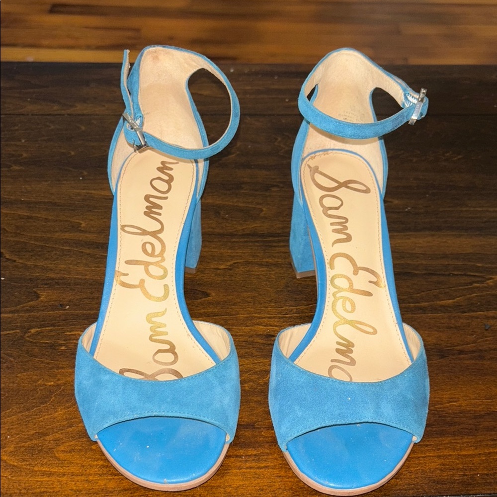 Sam Edelman Blue Ankle Strap Heels